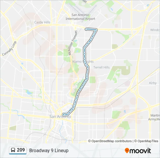 209 Bus Line Map