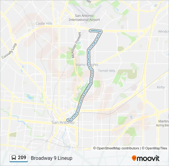 209 Bus Line Map