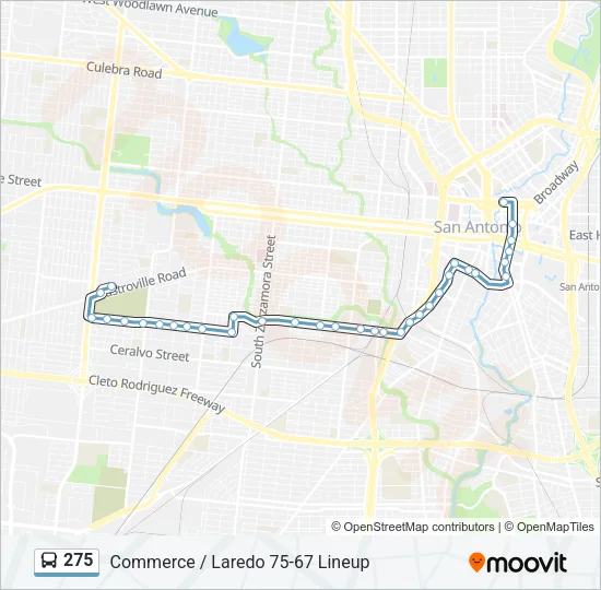 275 Bus Line Map
