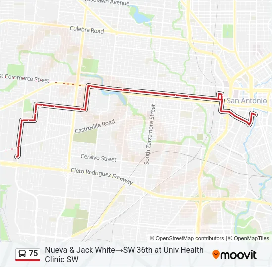 75 Bus Line Map