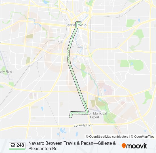 Mapa de 243 de autobús