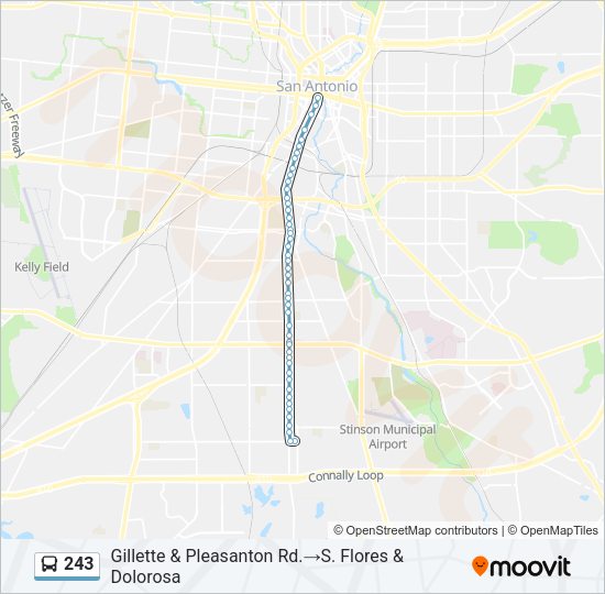 243 bus Line Map