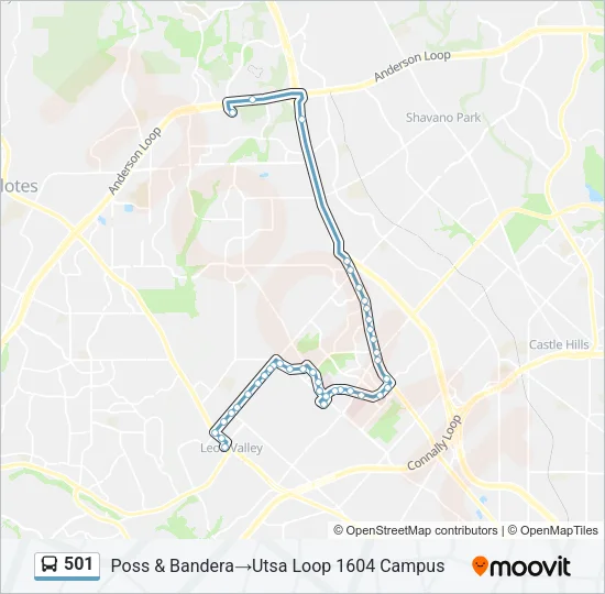 501 Bus Line Map