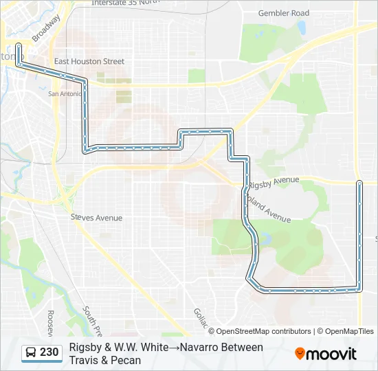 230 Bus Line Map