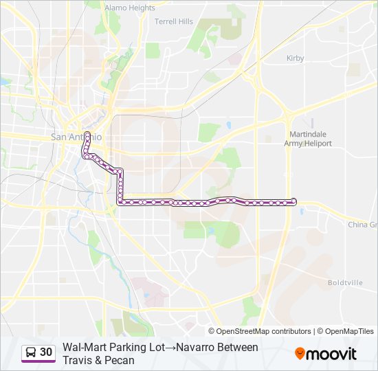Mapa de 30 de autobús