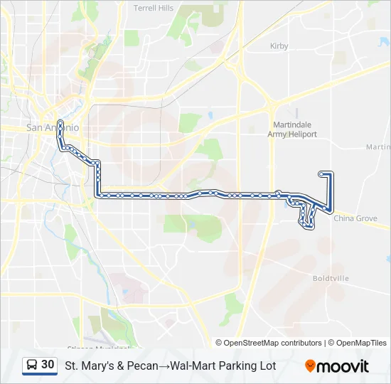 30 Bus Line Map