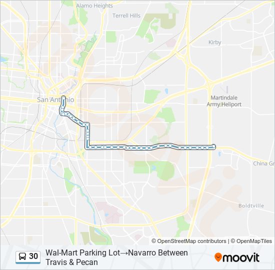 30 bus Line Map