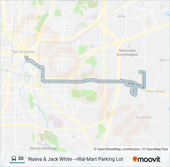 30 Bus Line Map