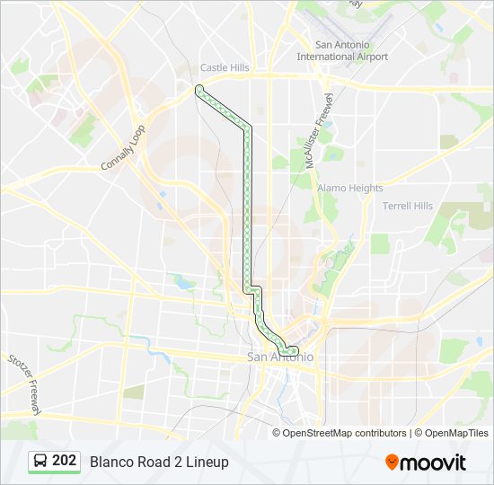 Mapa de 202 de autobús