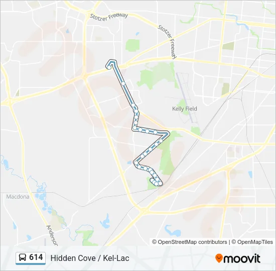 614 Bus Line Map