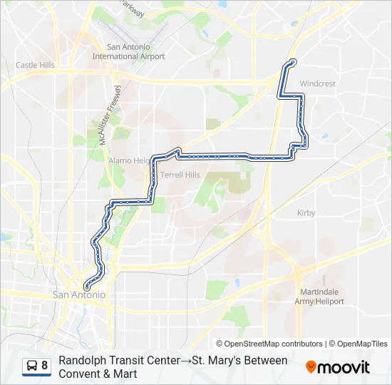 8 Bus Line Map