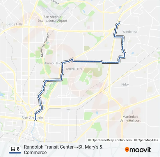 8 Bus Line Map
