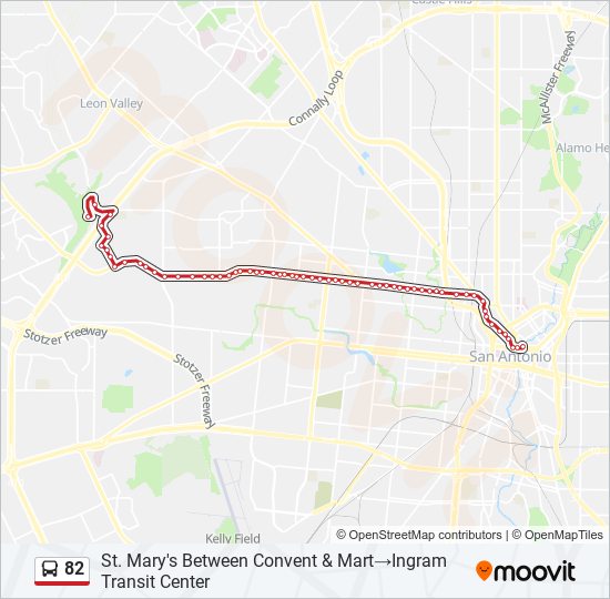 82 bus Line Map