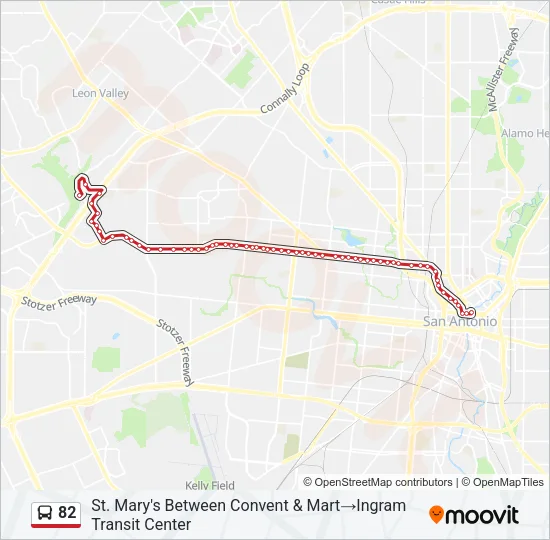 82 Bus Line Map
