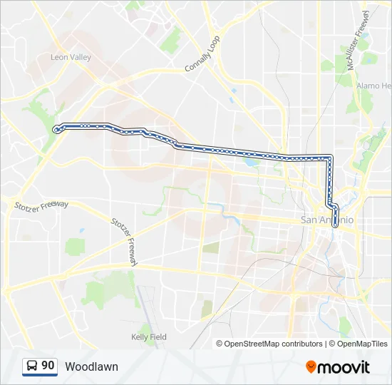 90 Bus Line Map