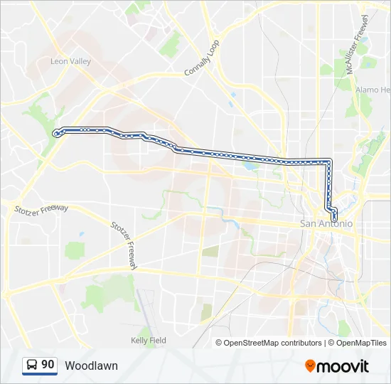 90 Bus Line Map