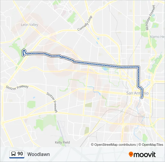 90 Bus Line Map