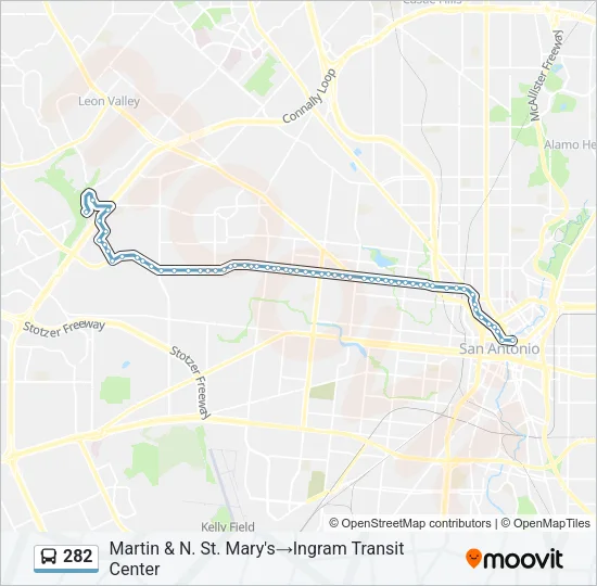 282 Bus Line Map