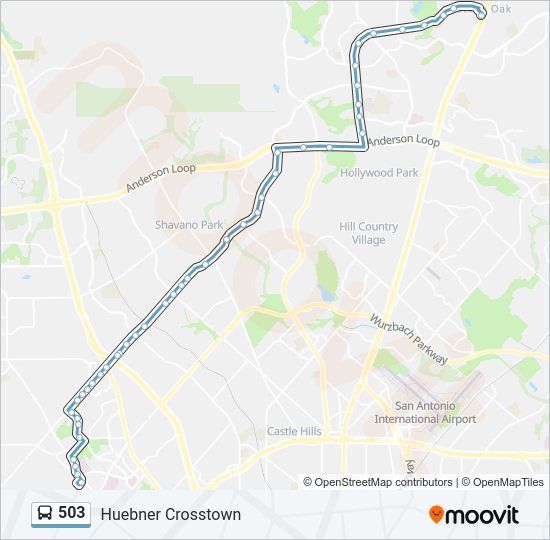 503 bus Line Map