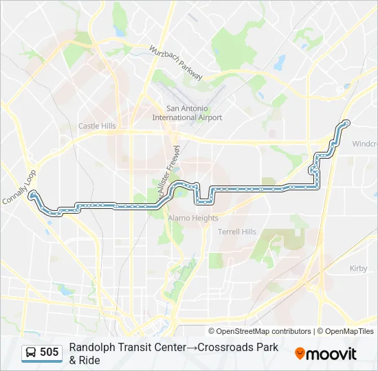 505 Bus Line Map