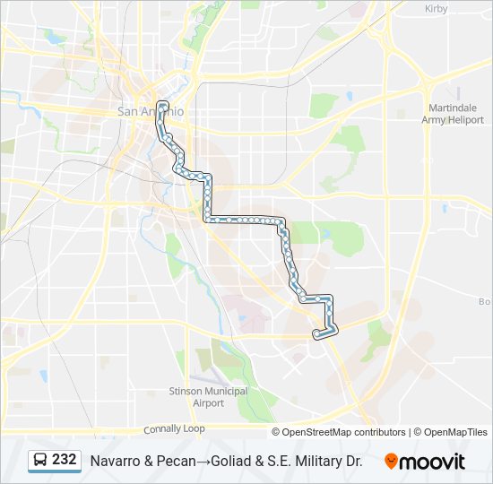 232 bus Line Map