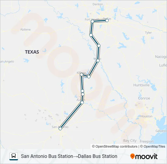GREYHOUND US1159S Bus Line Map