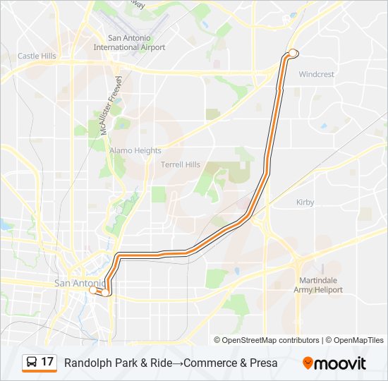 17 bus Line Map