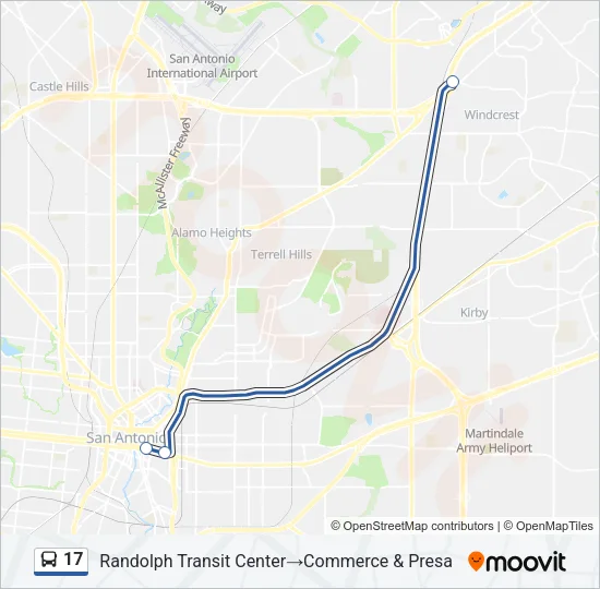 17 Bus Line Map