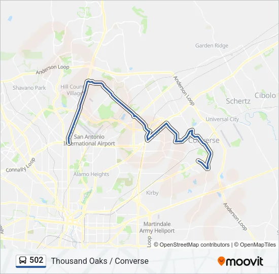 502 Bus Line Map