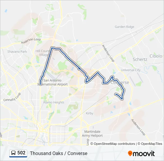502 Bus Line Map