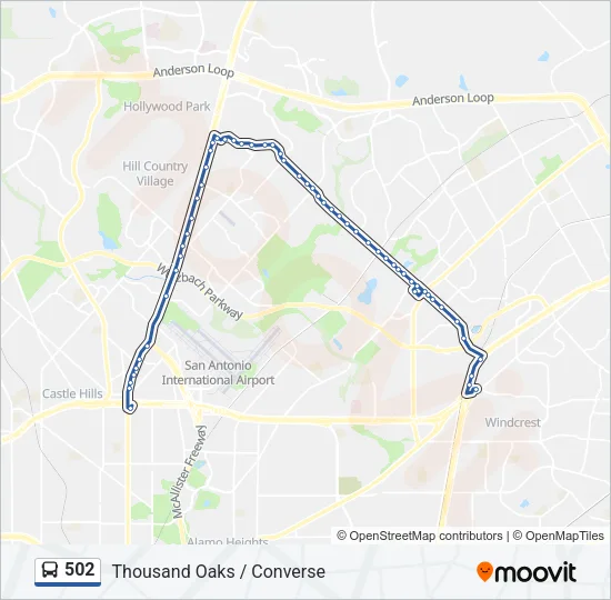 502 Bus Line Map