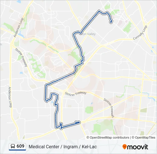 609 Bus Line Map