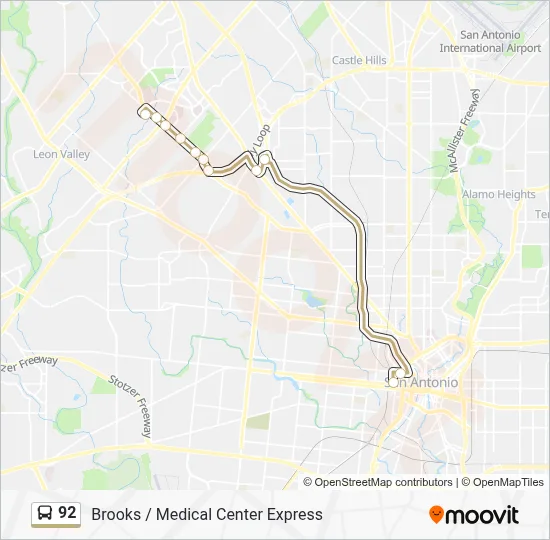 Stmc Map 92 Route: Schedules, Stops & Maps - Centro Plaza - SW Corner (Stop A)→ ...