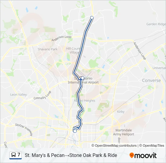 7 Bus Line Map