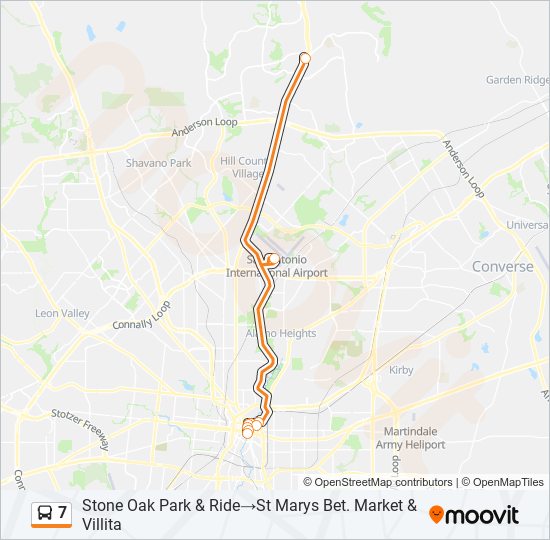 Mapa de 7 de autobús