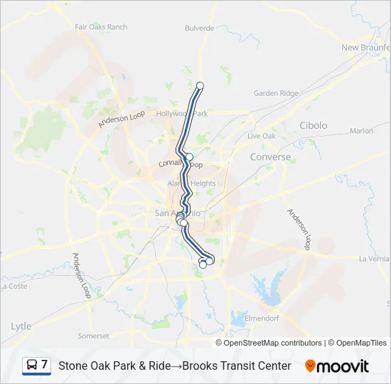 7 Bus Line Map