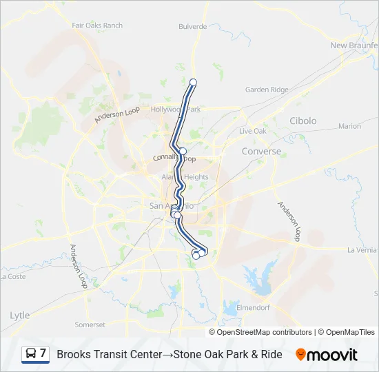 7 Bus Line Map
