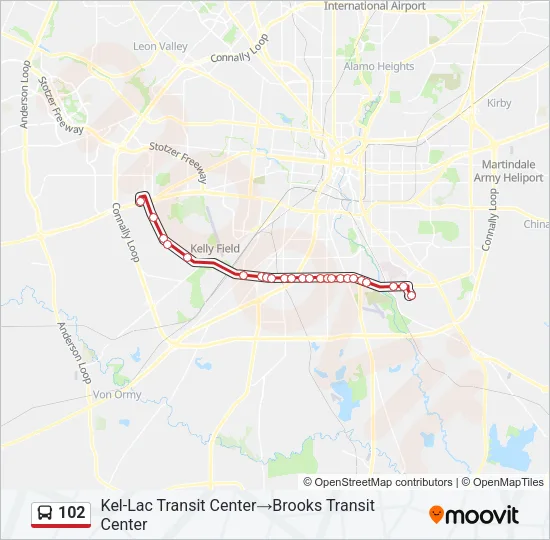 102 Bus Line Map