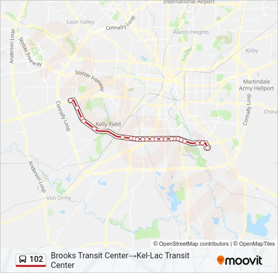 102 Bus Line Map