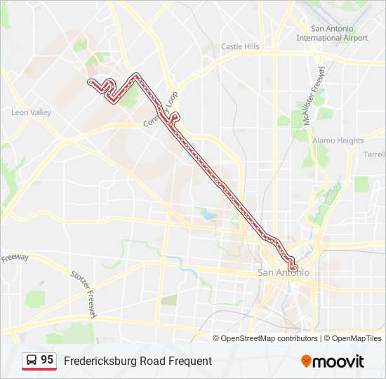 Mapa de 95 de autobús