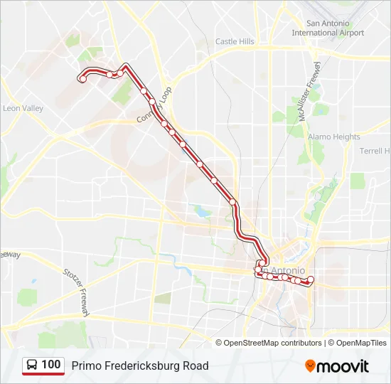 100 Bus Line Map