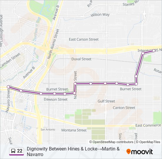 Mapa de 22 de autobús