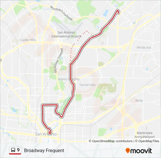 9 Bus Line Map