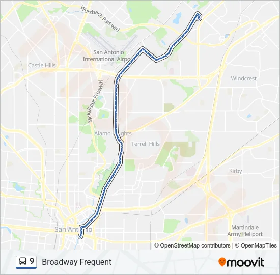 9 Bus Line Map