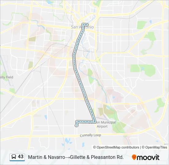 43 Bus Line Map