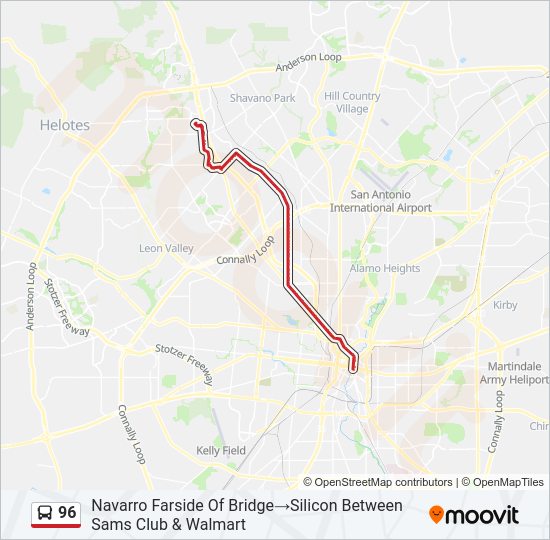 Mapa de 96 de autobús