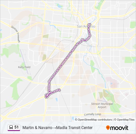 Mapa de 51 de autobús