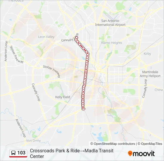 103 Bus Line Map