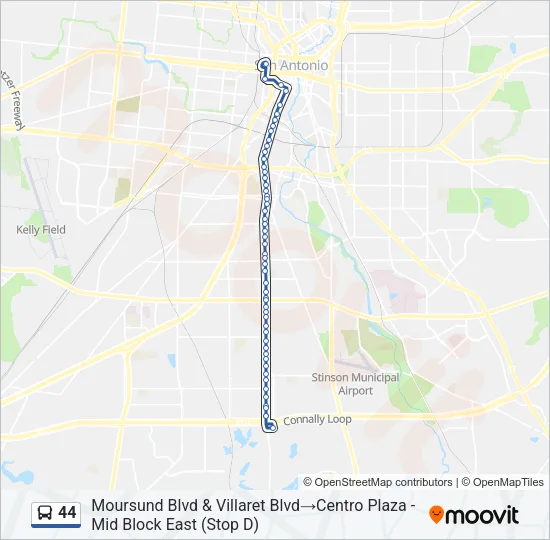 44 Bus Line Map