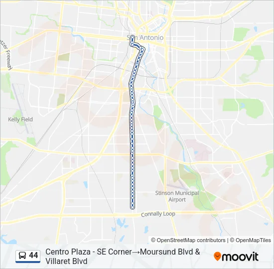 44 Bus Line Map